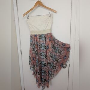 ARDENE BOHO DRESS. STRAPLESS SIZE MEDIUM